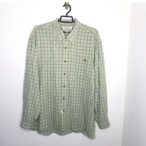Tommy Bahama Plaid Button Down Polo Shirt XXL 2XL